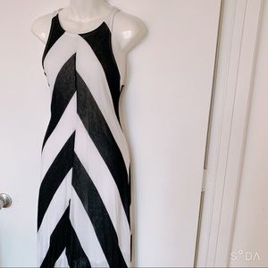 Ella Moss black and white high low dress size S